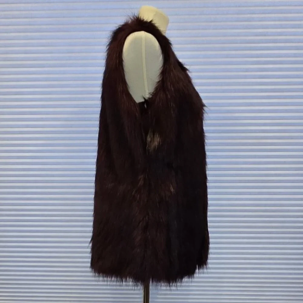 Burgundy Faux Fur Vest by REBA ~ NWOT